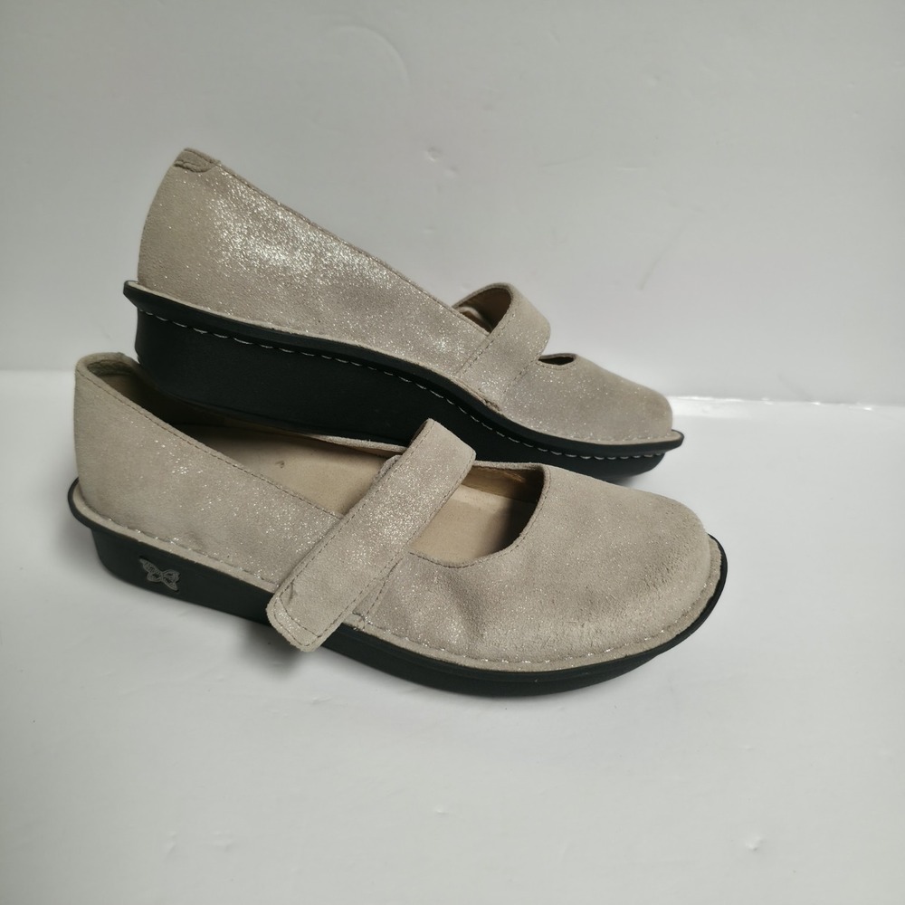 Alegria Felicia Soft Pewter Mary Jane Shoes Women's Size EU 39 US 8.5